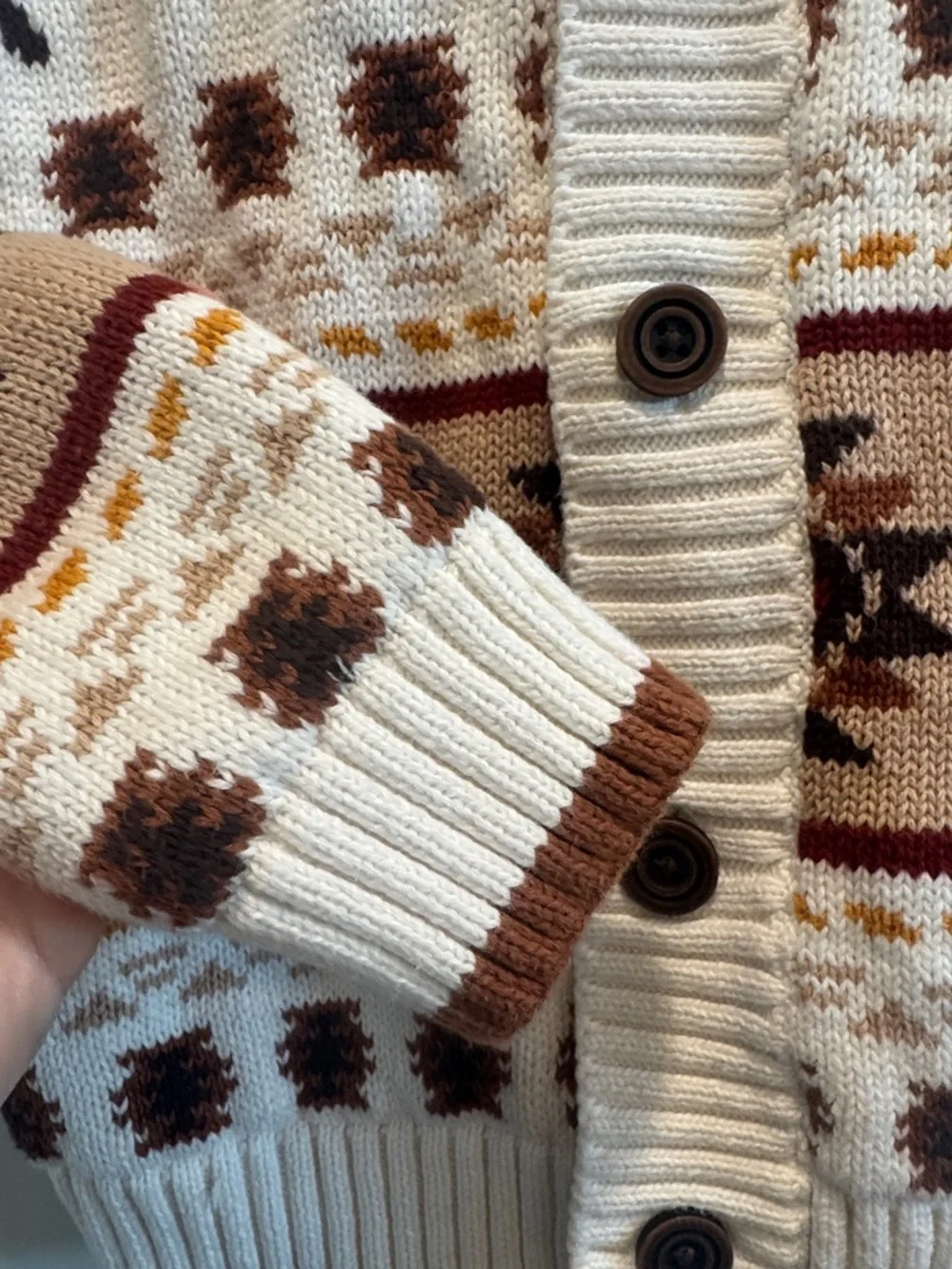 Gymboree Horse Print Button Cardigan Sweater